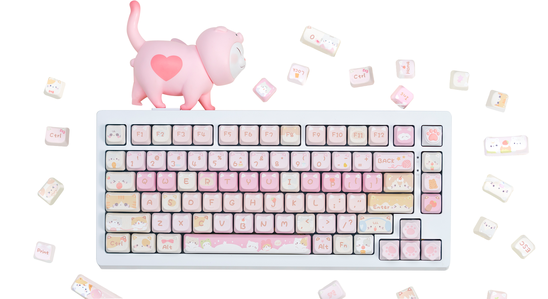 KiiBOOM x Maorbeng Meow Meow Squad Keycaps