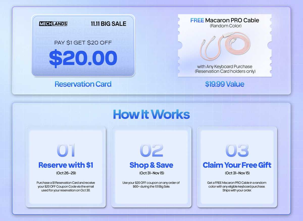 $1 Reservation Card | MechLands 11.11 Big Sale