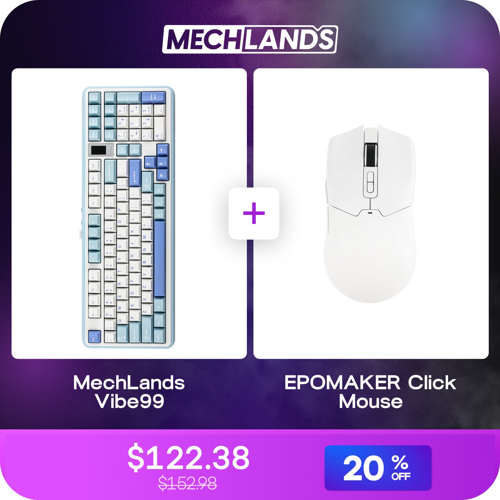 MechLands Vibe99 + EPOMAKER Click Mouse Bundle