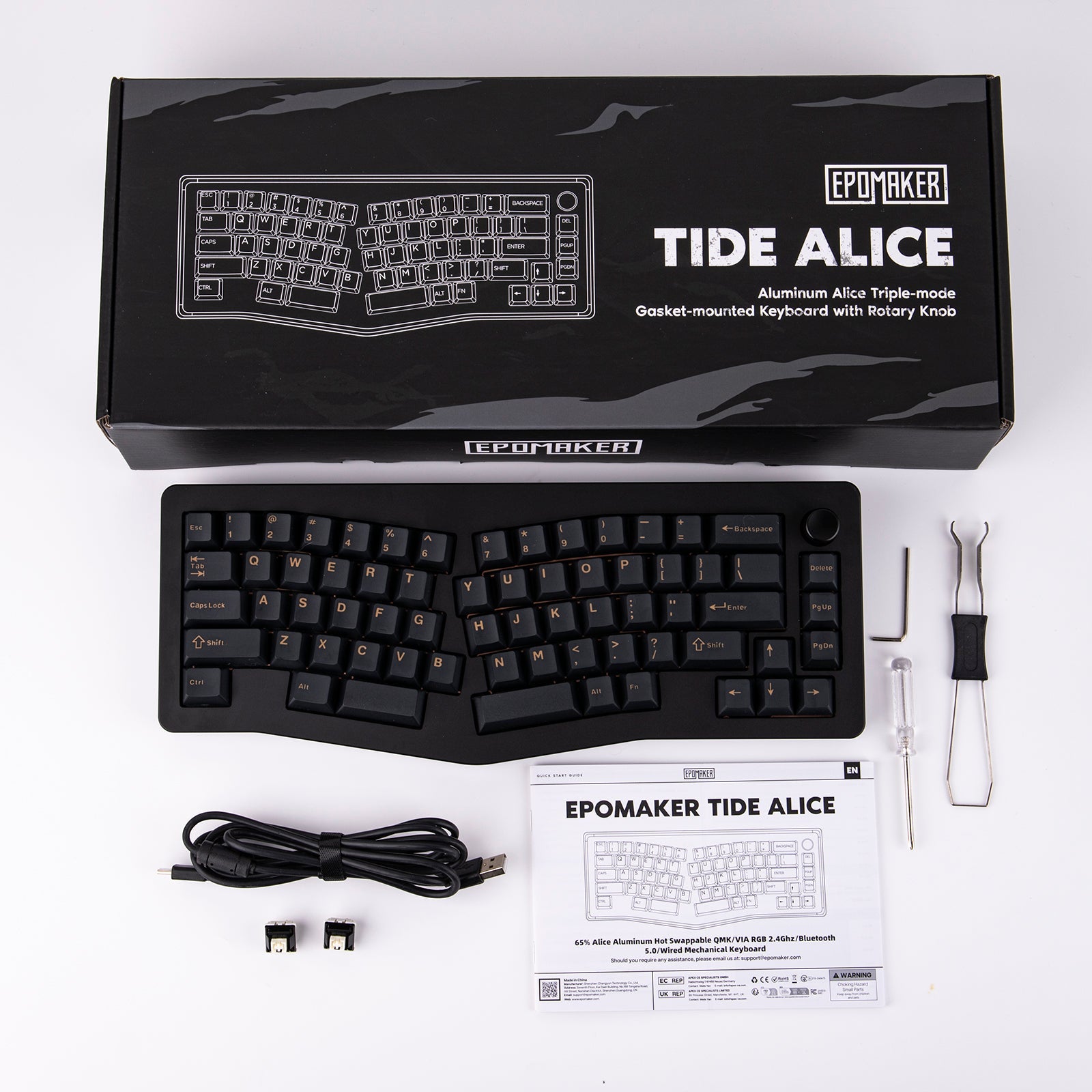 EPOMAKER Tide Alice Ergonomic Alice Mechanical Keyboard
