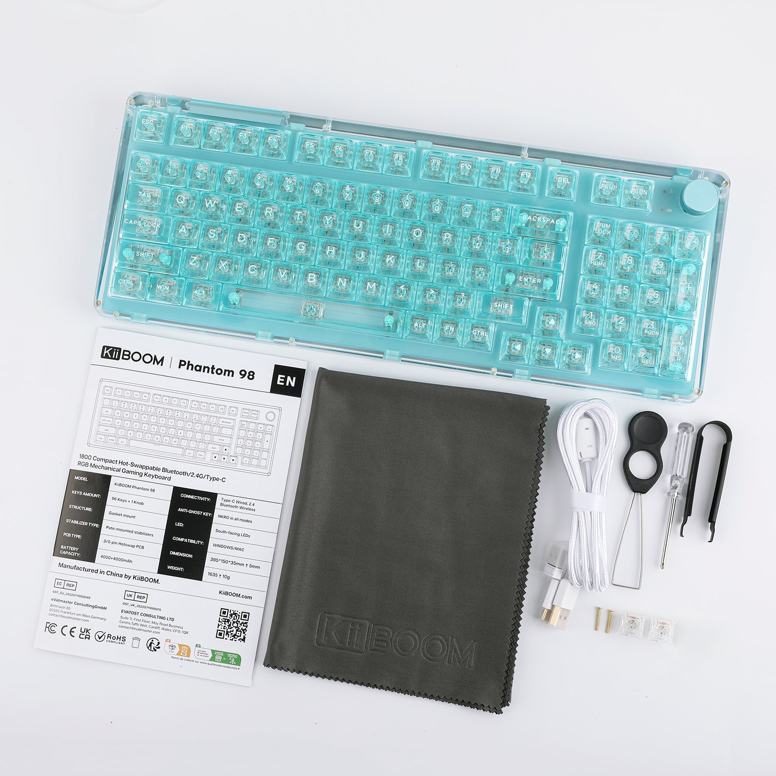 KiiBoom Phantom 98 メカニカルキーボード　Bluetooth KiiBOOM Phantom 98