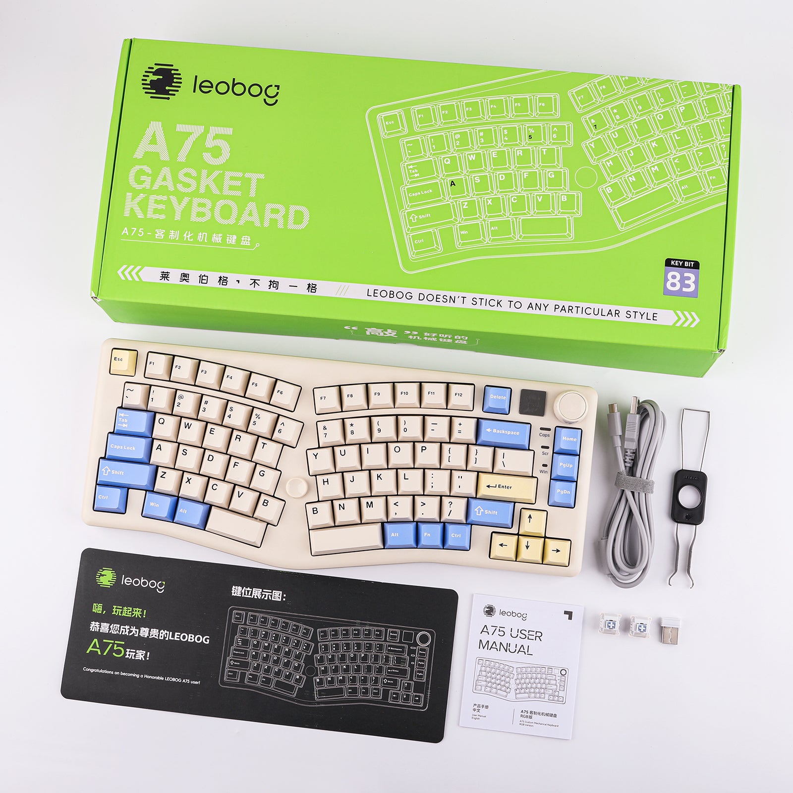Leobog A75　Aliceレイアウト Amazon | OUSEITECH LEOBOG A75 アリスレイアウトキーボード