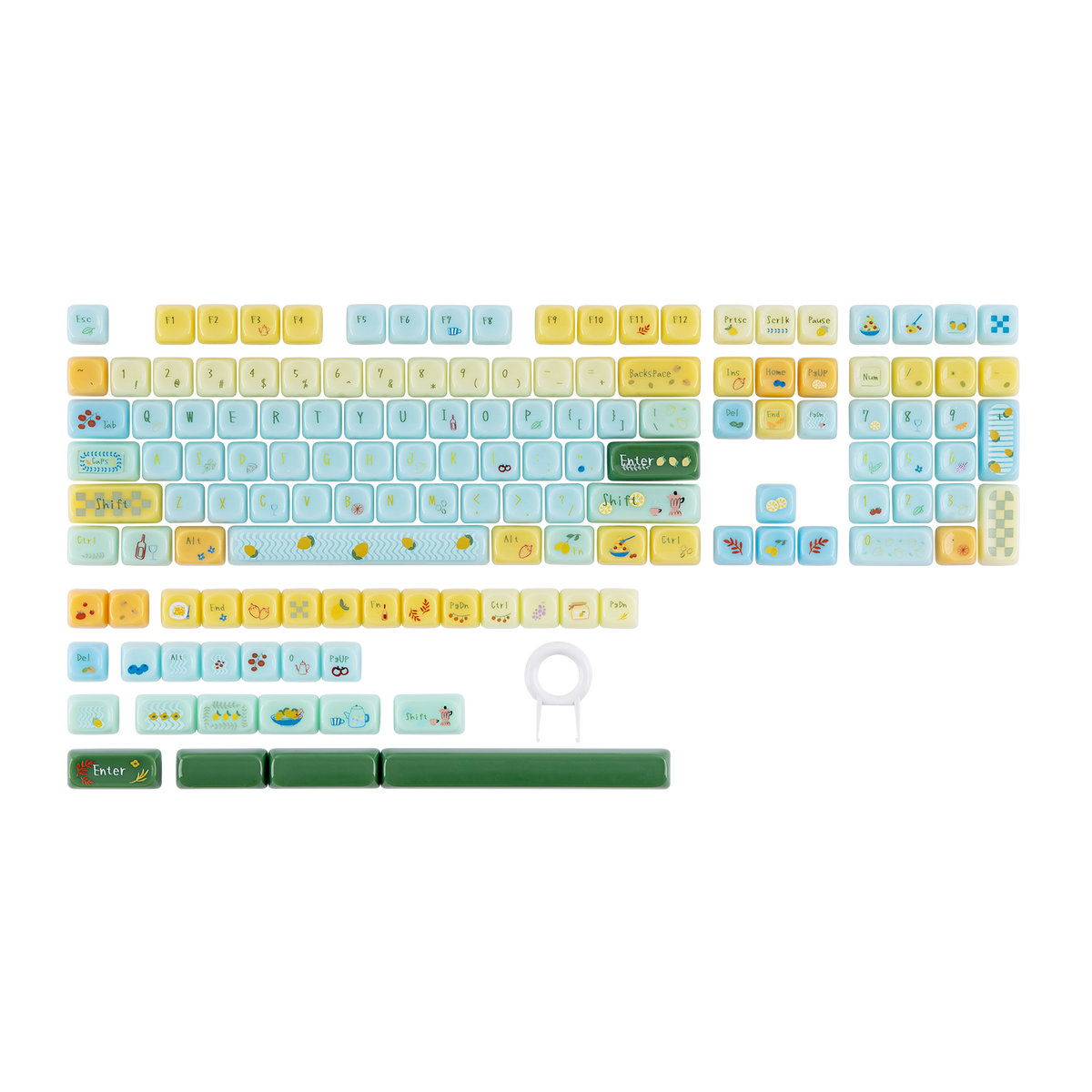 KiiBOOM Sweet Lemon Summer Keycap Set