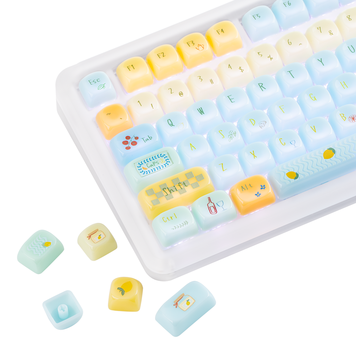 KiiBOOM Sweet Lemon Summer Keycap Set