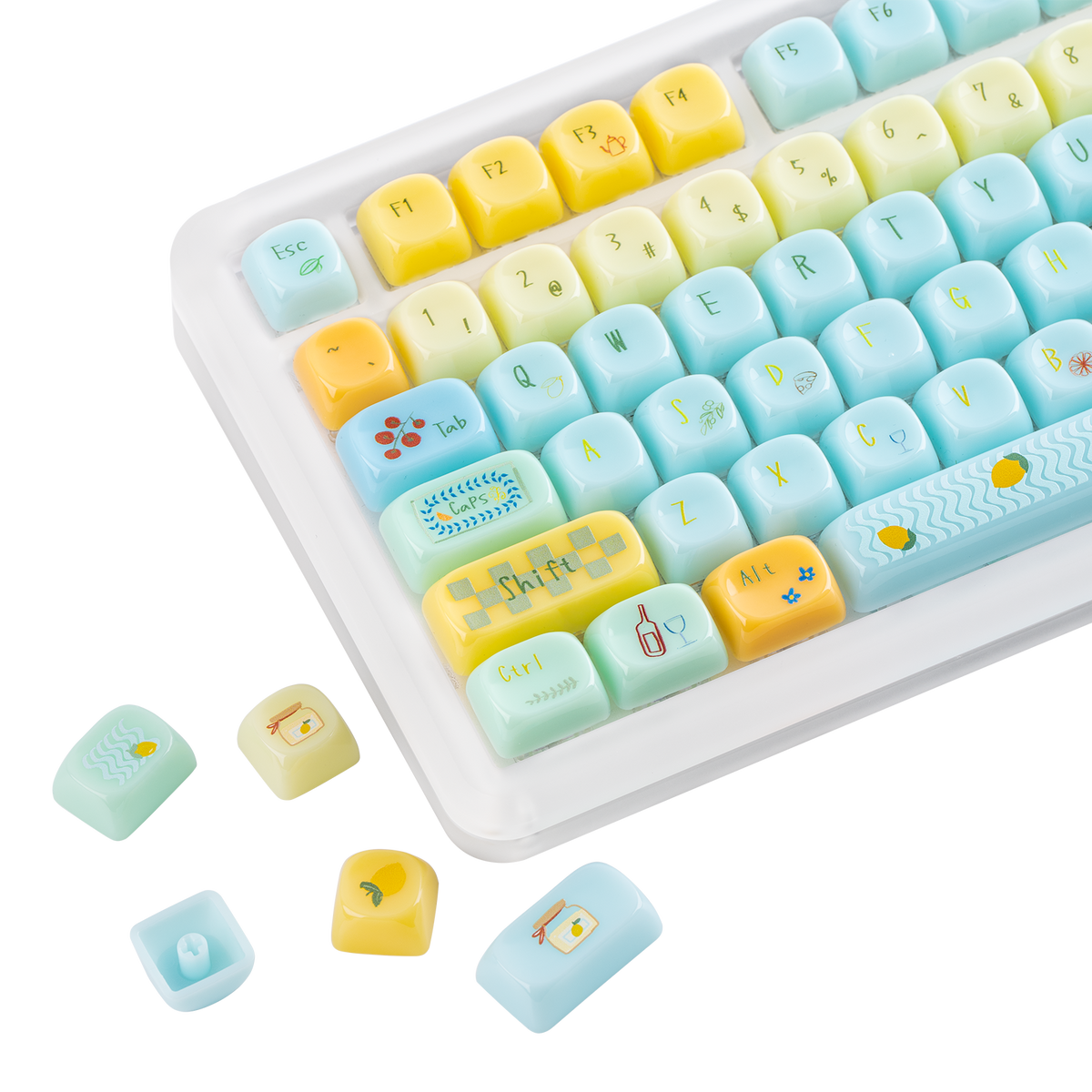 KiiBOOM Sweet Lemon Summer Keycap Set
