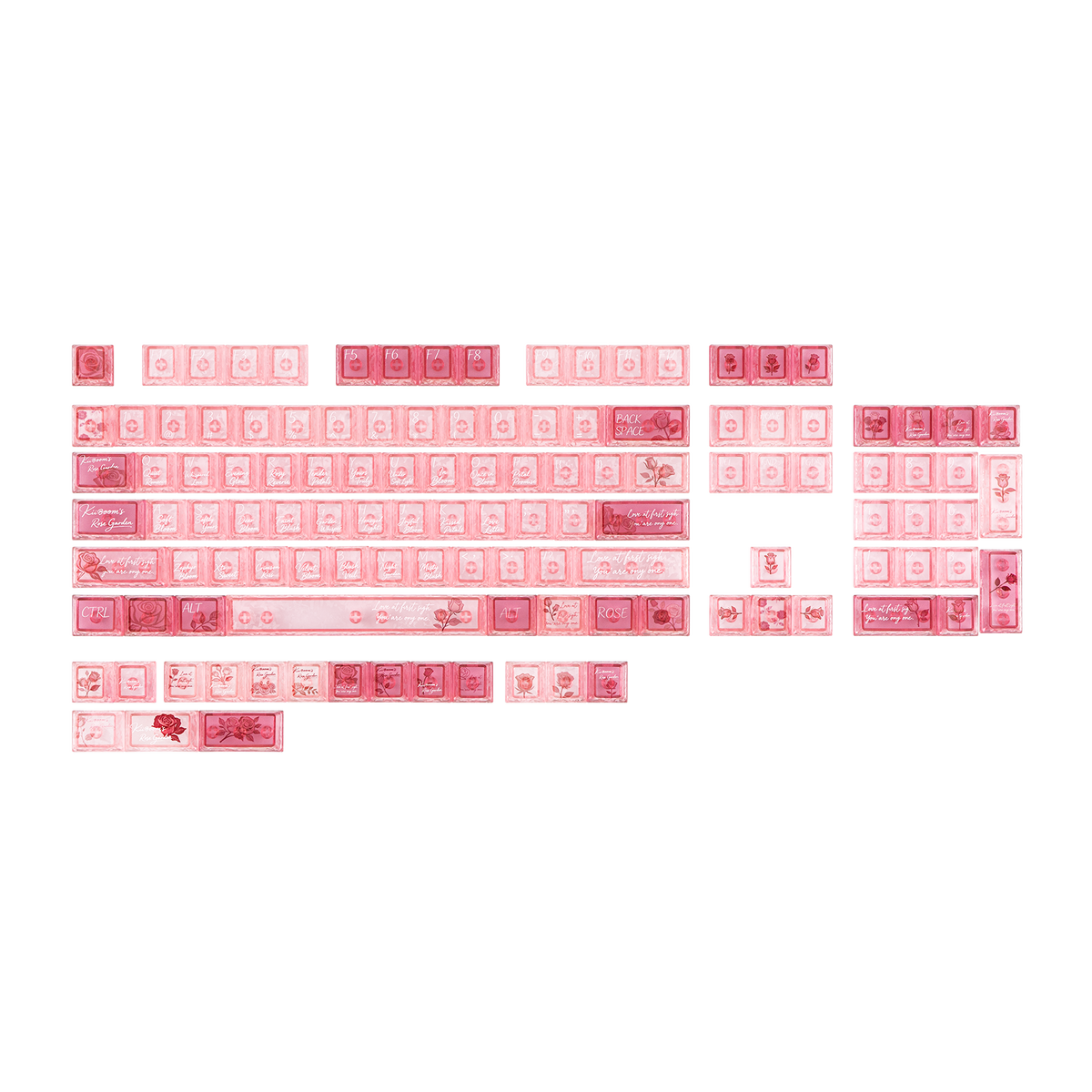 KiiBOOM Rose Quartz Keycap Set