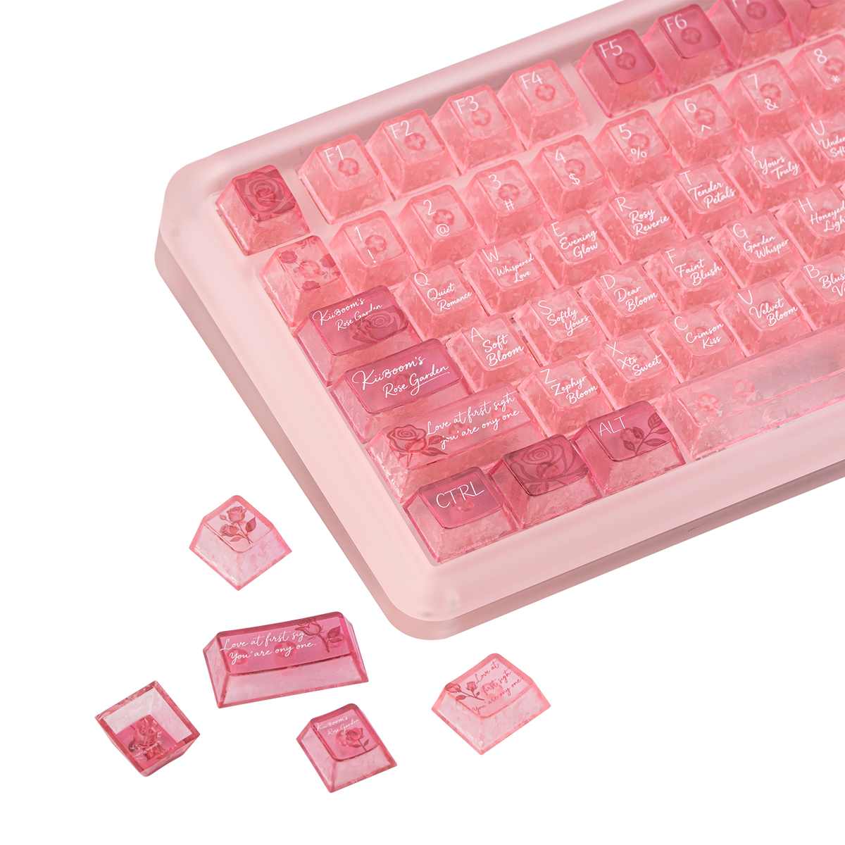 KiiBOOM Rose Quartz Keycap Set
