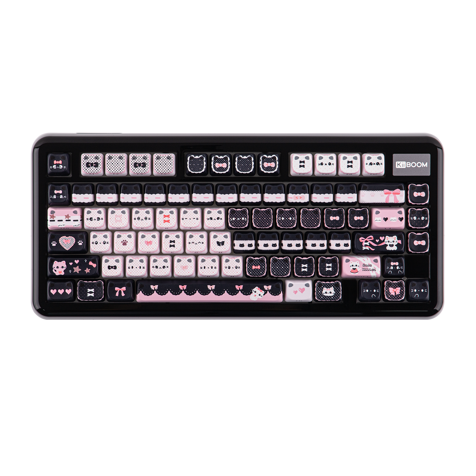 KiiBOOM Pink Meow & Meow Bow Keycap Set