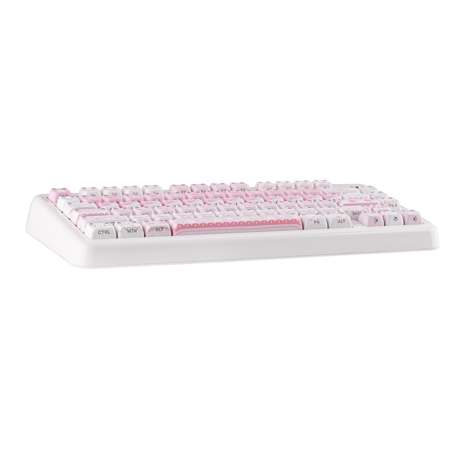 KiiBOOM Pink Meow & Meow Bow Keycap Set