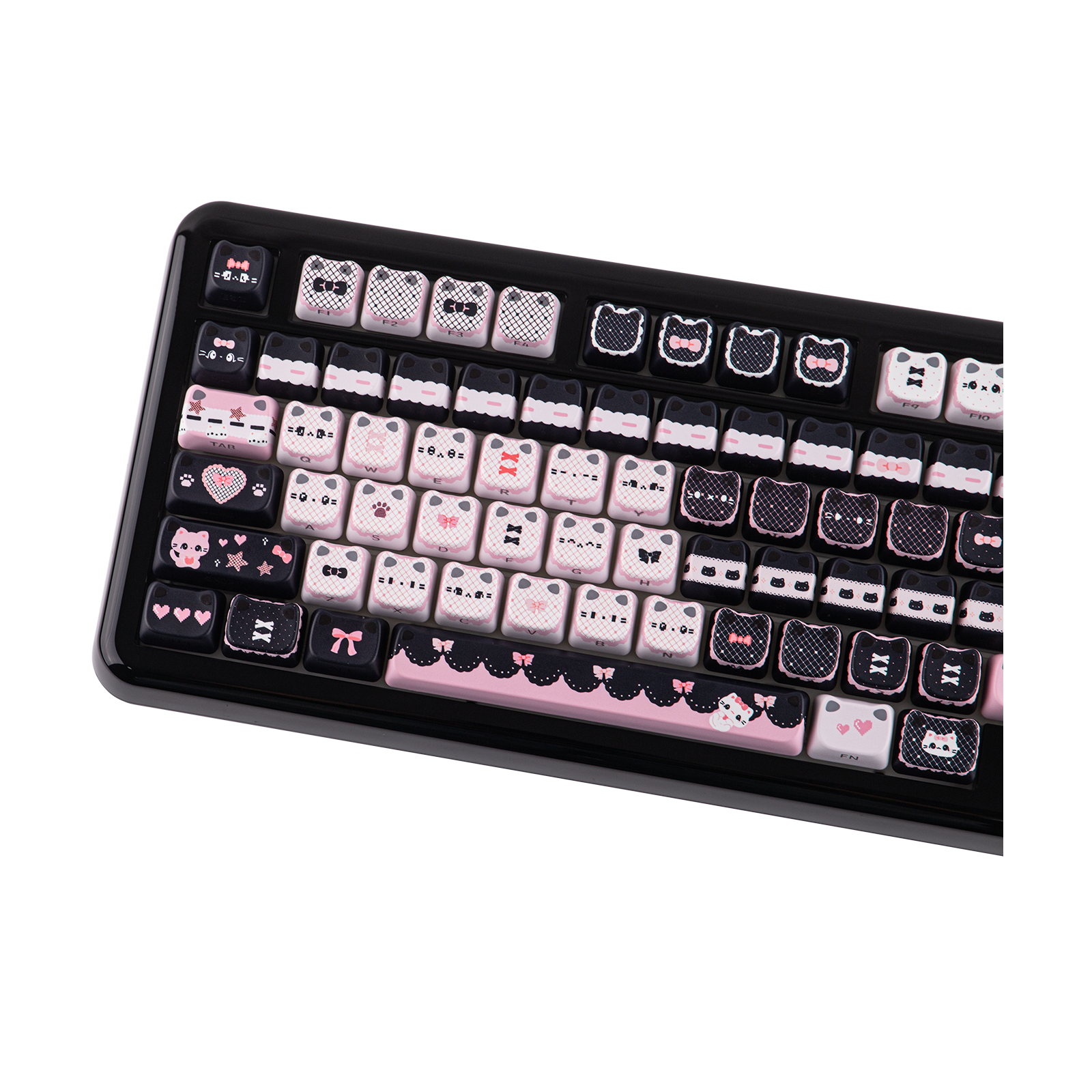 KiiBOOM Pink Meow & Meow Bow Keycap Set
