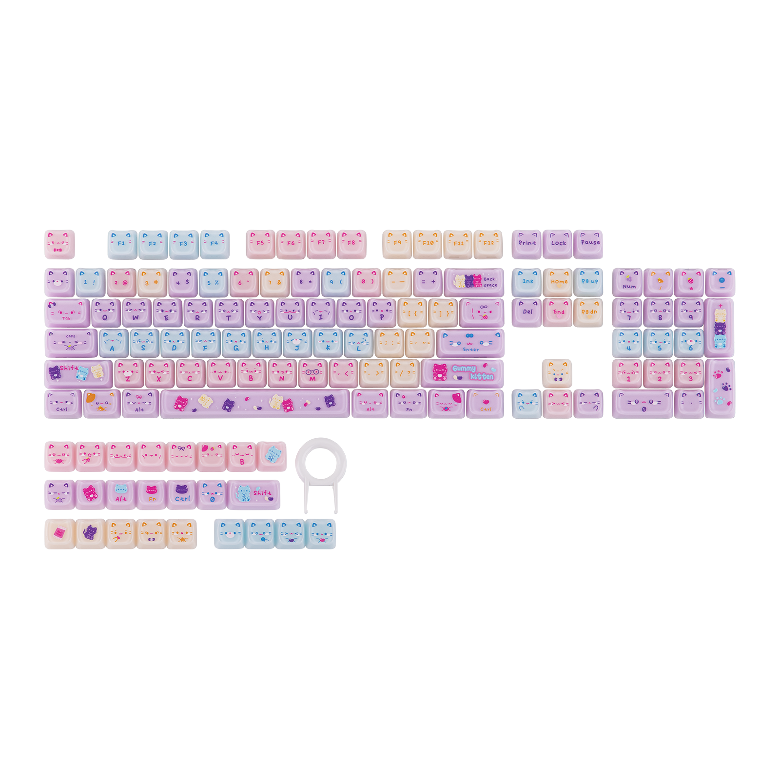 KiiBOOM Meow Pudding V2 PC Keycap Set