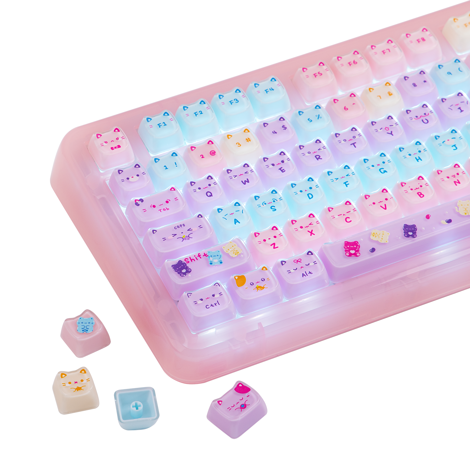 KiiBOOM Meow Pudding V2 PC Keycap Set