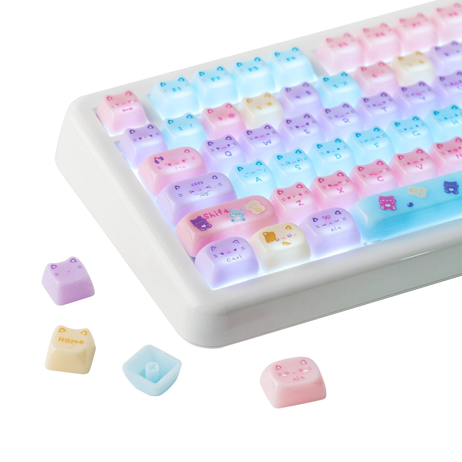 KiiBOOM Meow Pudding PC Keycap Set