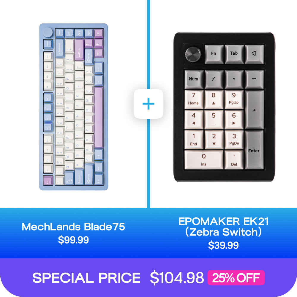 MechLands Blade75 + EK21 (Zebra Switch) Bundle