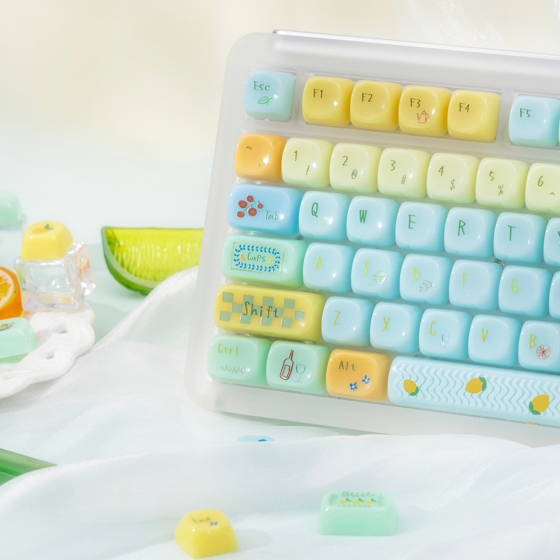 KiiBOOM Sweet Lemon Summer Keycap Set